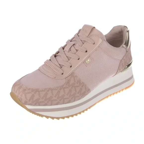 Michael Kors Pink and Gold Sneakers with Minimalist Design - Picture 3 of 5